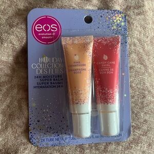 *5/$30* eos Pink Champagne & Candy Cane Swirl Lip Balm Duo